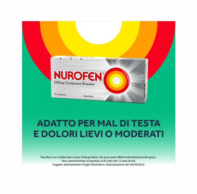 Nurofen 200 mg ibuprofene 24 compresse rivestite