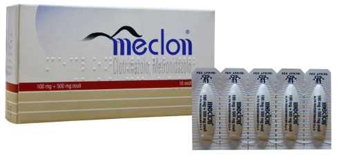 Meclon &ldquo;100 mg + 500 mg ovuli&rdquo; metronidazolo, clotrimazolo