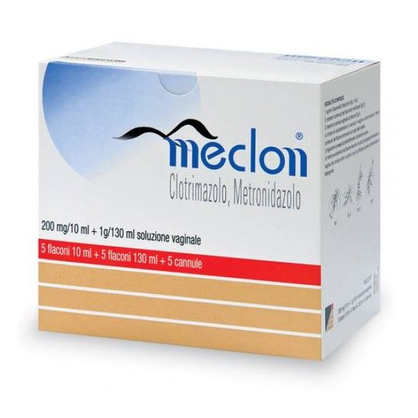 Meclon &ldquo;200 mg/10 ml + 1 g/130 ml soluzione vaginale&rdquo;  clotrimazolo, metronidazolo