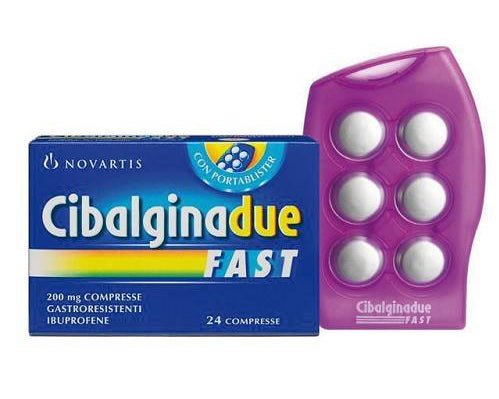 Cibalgina due fast 200 mg compresse gastroresistenti  ibuprofene