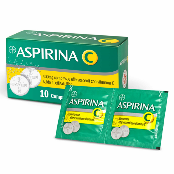 Aspirina 400 mg compresse effervescenti con vitamina c acido acetilsalicilico + acido ascorbico