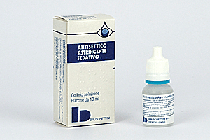 Colirios sedantes astringentes antisépticos, solución de sulfofenato de zinc, sulfacetamida sódica, clorhidrato de nafazolina y clorhidrato de lidocaína