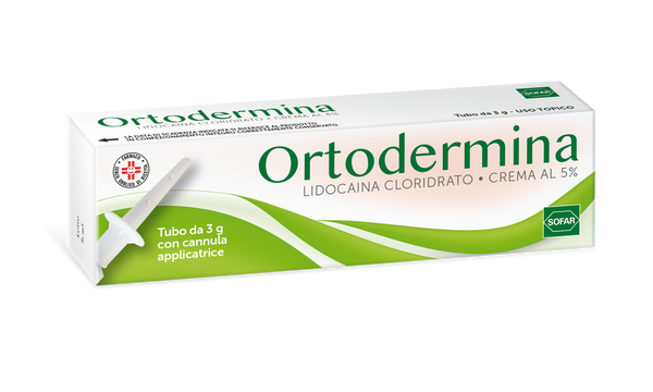 Ortodermina cream 5% lidocaine hydrochloride