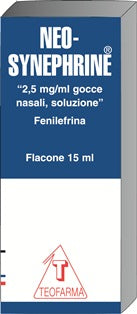 Neo-synephrine 2,5 mg/ml gocce nasali, soluzionefenilefrina cloridrato