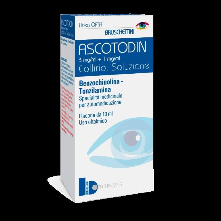 Ascotodin 3 mg/ml + 1mg/ml eye drops n-methylbenzoquinoline methylsulfate and thonzylamine hydrochloride