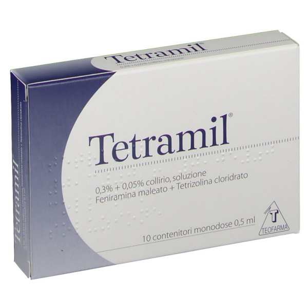 Tetramil 0.3% +0.05% eye drops, solutionpheniramine maleate and tetrizoline hydrochloride