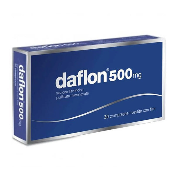 Daflon 500mg Insufficienza venosa e Fragilità Capillare - 30 Compresse Rivestite