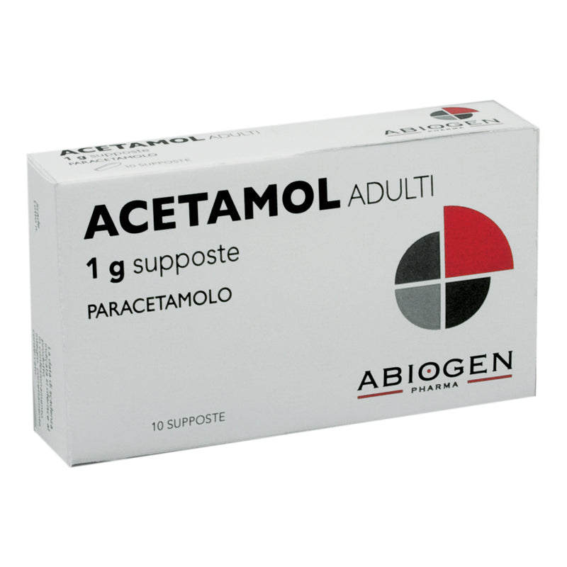 Acetamol adulti 1 g supposte  acetamol 500 mg supposte  acetamol bambini 250 mg supposte  acetamol prima infanzia 125 mg supposte  paracetamolo