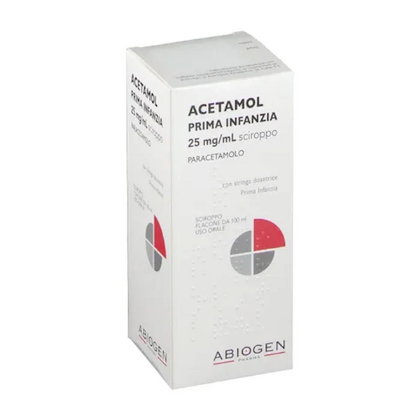 Acetamol prima infanzia 25 mg/ml sciroppo acetamol prima infanzia 100 mg/ml gocce orali, soluzione paracetamolo