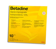 Betadine 10% garze impregnate iodopovidone