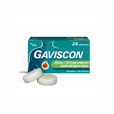 Gaviscon 250 mg + 133,5 mg compresse masticabili gusto menta 48 compresse