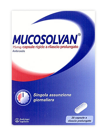 Mucosolvan 75 mg capsule rigide a rilascio prolungato ambroxolo