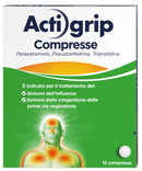 Actigrip per Raffreddore Cefalea Mal di testa Febbre e Influenza - 12 compresse