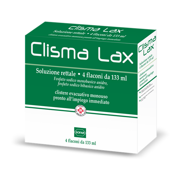 Clisma lax, soluzione rettale fosfato sodico monobasico anidro, fosfato sodico bibasico