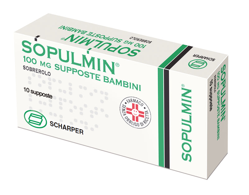 Sopulmin niños 100 mg sobrerole supositorios