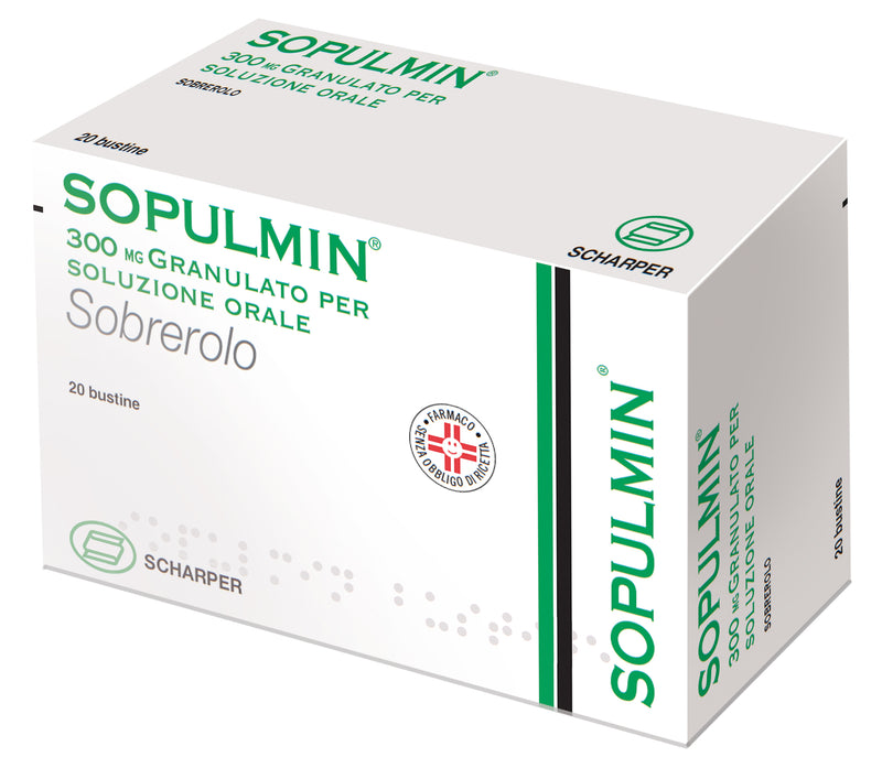 Sopulmin 40 mg/5 ml syrup sopulmin adults 300 mg granules for oral solution sobrerol