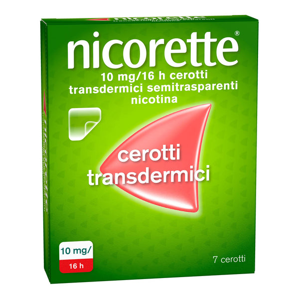 Nicorette 10 mg/16 h cerotti transdermici semitrasparenti  nicorette 15 mg/16 h cerotti transdermici semitrasparenti  nicotina