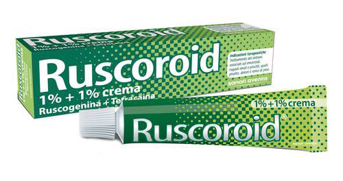 Ruscoroid 10 mg/g + 10 mg/g crema rettale ruscogenina + tetracaina cloridrato