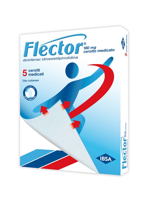 Flector 180 mg medicated plaster diclofenac hydroxyethylpyrrolidine