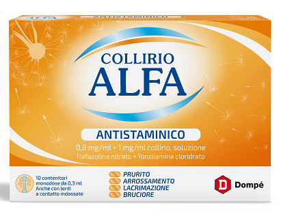 Alpha antihistamine eye drops 0.8 mg/ml + 1 mg/ml eye drops, naphazoline nitrate and tonzilamine hydrochloride solution