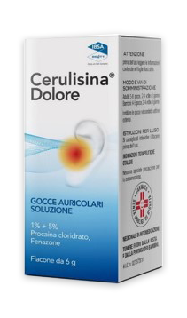 Cerulisina dolor 1% + 5% gotas para los oídos, solución de clorhidrato de procaína y fenazona