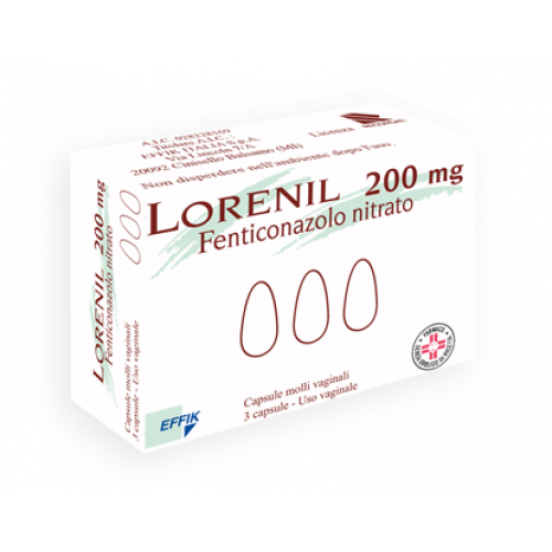 Lorenil 200 mg capsule molli vaginali lorenil 600 mg capsule molli vaginali fenticonazolo nitrato