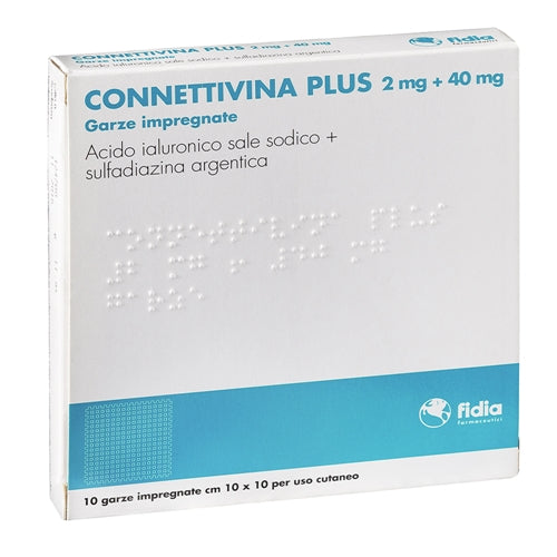 Connettivina plus "gasas impregnadas 2 mg + 40 mg" 10 gasas impregnadas 10 x 10 cm