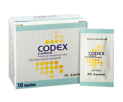 Codex 5 billion powder for oral suspension saccharomyces boulardii