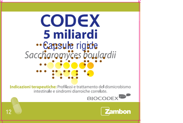 Codex 5 billion hard capsules saccharomyces boulardii