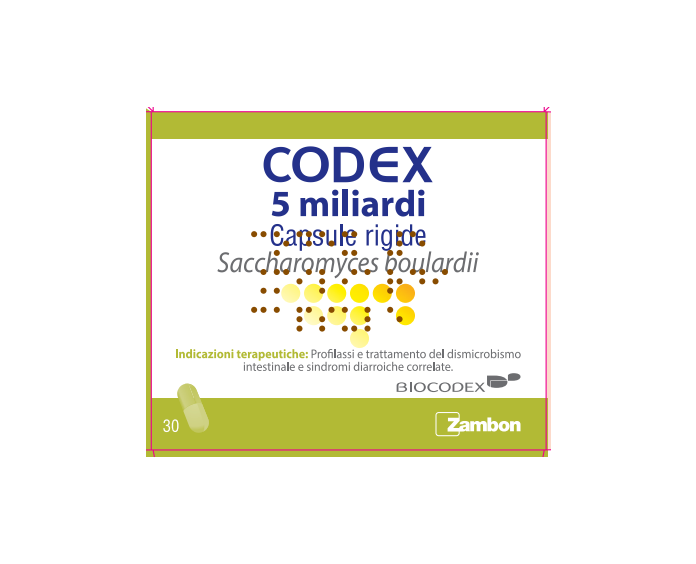 Codex 5 billion hard capsules saccharomyces boulardii