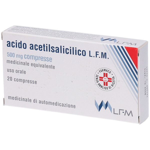 Acido acetilsalicilico l.f.m. 500 mg compresse  acido acetilsalicilico