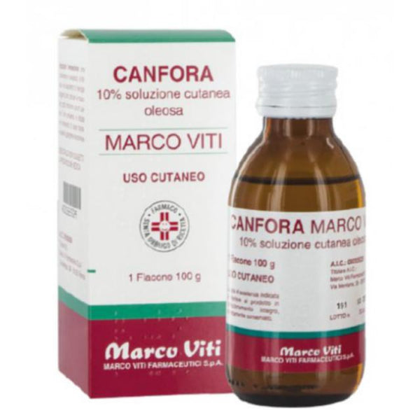 Canfora marco viti 10 % soluzione cutanea idroalcolica canfora marco viti 10 % soluzione cutanea oleosa canfora