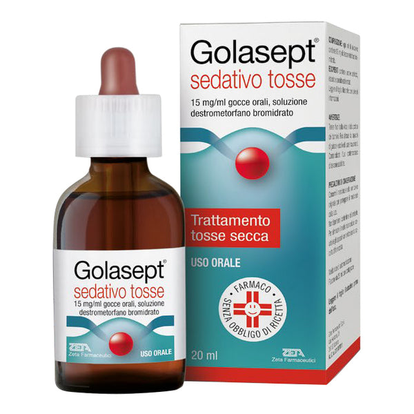 Golasept sedativo tosse 30 mg/10 ml sciroppo golasept sedativo tosse 15 mg/ml gocce orali, soluzione destrometorfano bromidrato