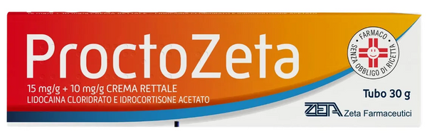 Proctozeta 15 mg/g + 10 mg /g crema rettale lidocaina cloridrato e idrocortisone acetato