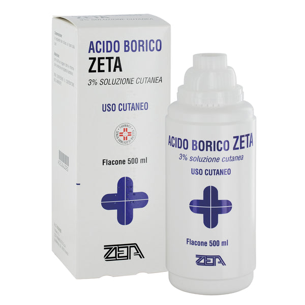 Acido borico zeta 3% soluzione cutanea  acido borico zeta 3% unguento  acido borico