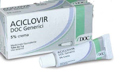 Aciclovir doc generici 5% crema medicinale equivalente