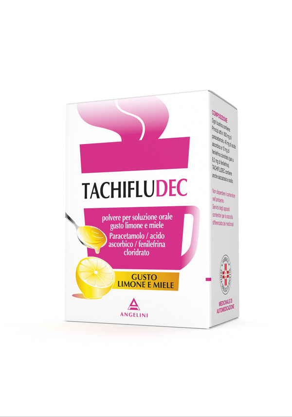 Tachifludec powder for oral solution 10 sachets lemon and honey flavour