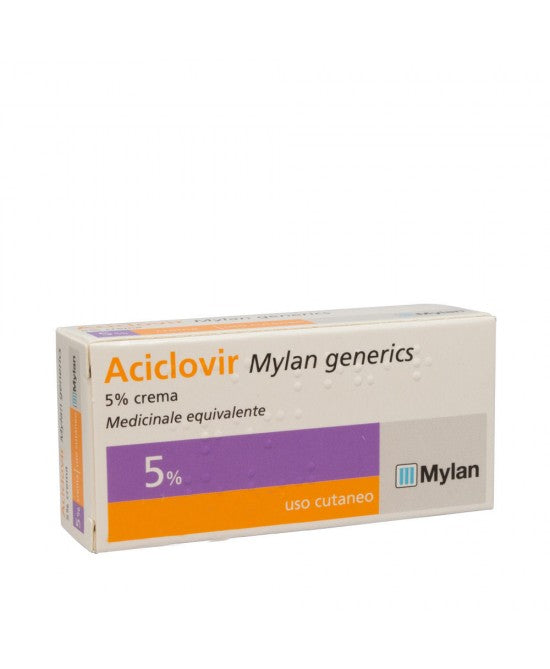 Aciclovir mylan generics 5% crema medicinale equivalente