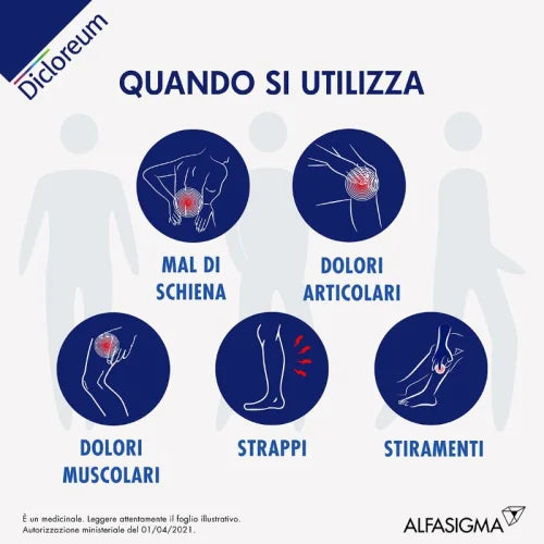 Dicloreum Actigel 1% con diclofenac per dolori articolari e muscolari - 50gr