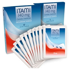 Itami 140 mg medicated plaster diclofenac sodium equivalent medicine