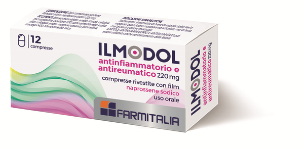 Ilmodol anti-inflammatory and antirheumatic 220 mg film-coated tablets naproxen sodium