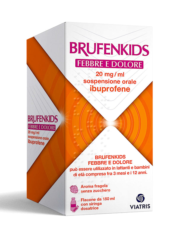 Brufenkids fever and pain 20 mg/ml oral suspension ibuprofen