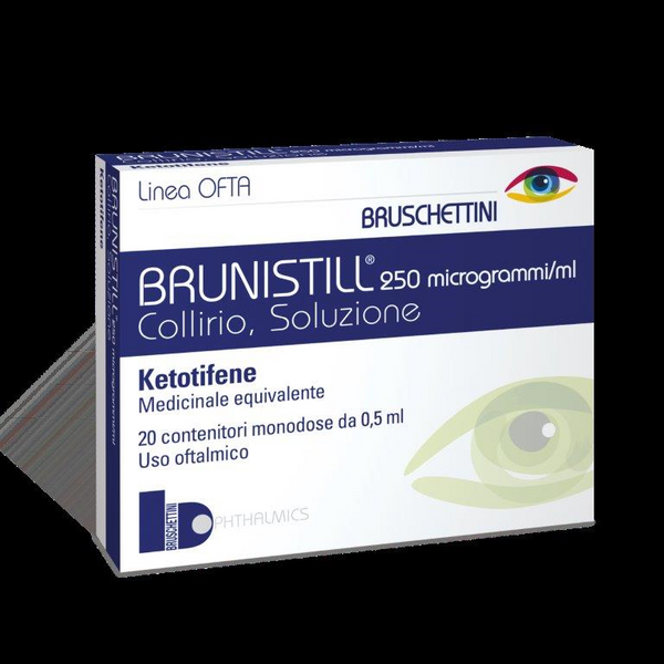 Brunistill 250 micrograms/ml eye drops, medicinal solution equivalent