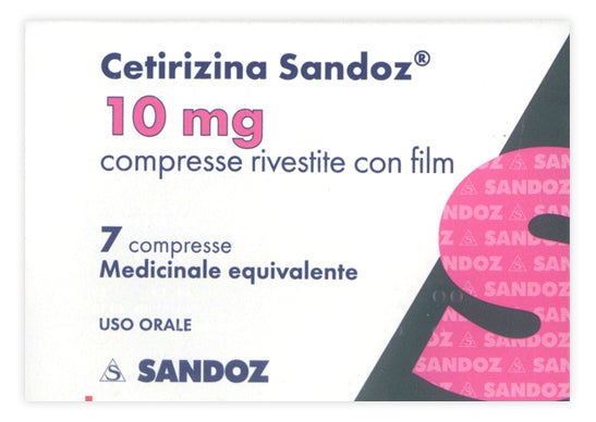 Cetirizina sandoz 10 mg compresse rivestite con film cetirizina dicloridrato