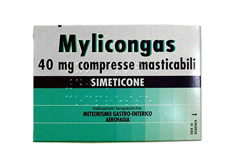 Mylicongas 40 mg chewable tablets simethicone