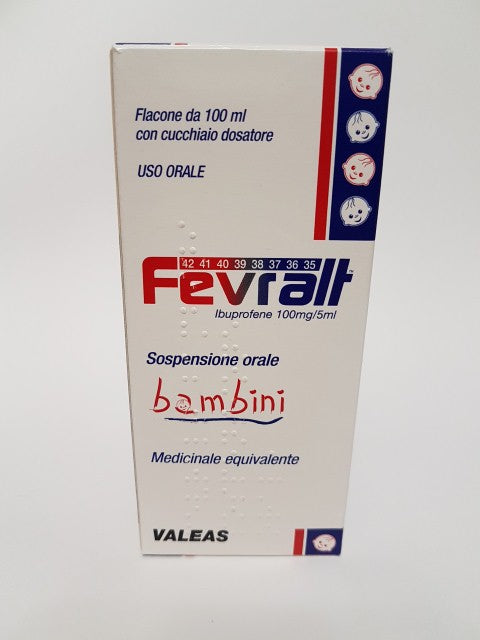 Fevralt bambini 100 mg/5 ml sospensione orale medicinale equivalente ibuprofene