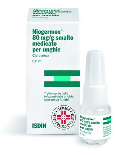 Niogermox 80 mg/g smalto medicato per unghie  ciclopirox