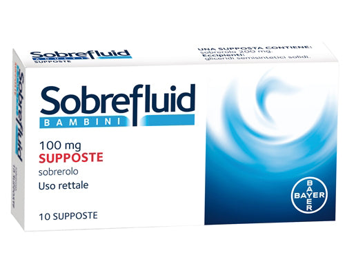 Sobrefluid niños 100 mg sobrerol supositorios