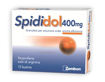 Spididol 400 mg compresse rivestite con film spididol 400 mg granulato per soluzione orale gusto albicocca ibuprofene sale di arginina