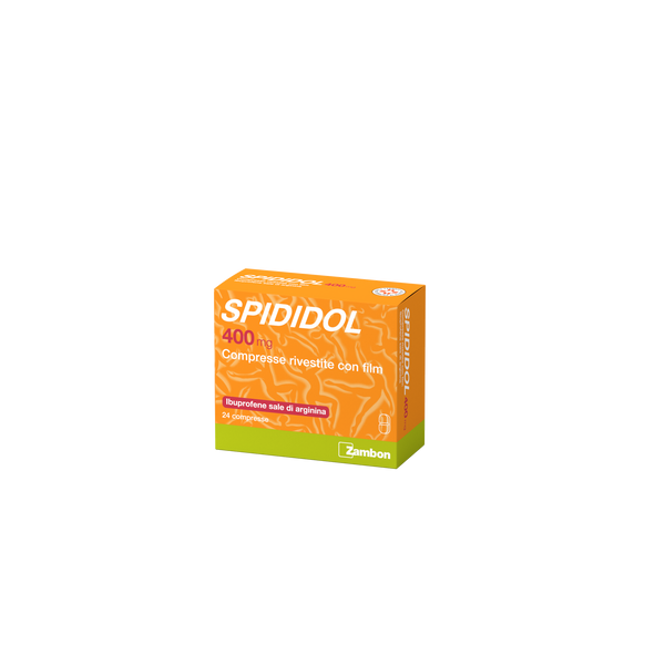 Spididol 400 mg compresse rivestite con film spididol 400 mg granulato per soluzione orale gusto albicocca ibuprofene sale di arginina